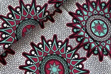 Afrikanischer Waxprint RED STAR